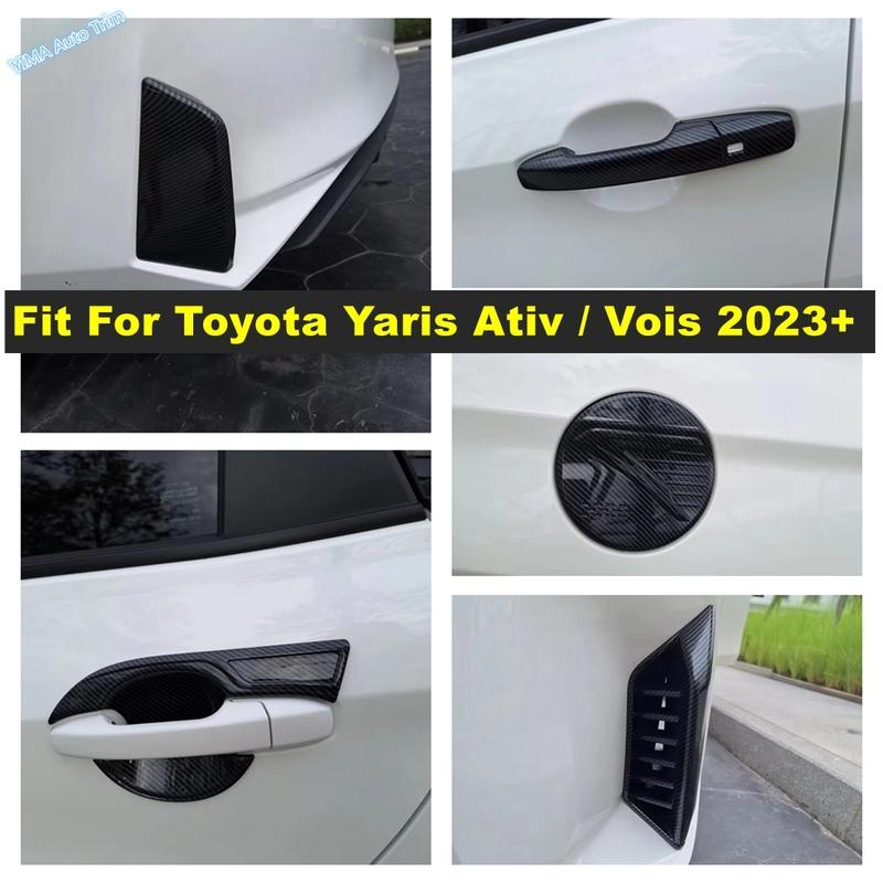 Oil Gas Tank Cap / Door Handle Bowl / Rear Fog Lights Cover Trim Fit For Toyota Yaris Ativ / Vois 2024 Exterior Accessories