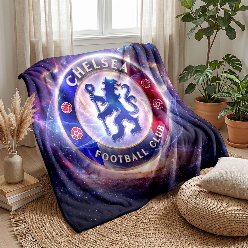 Chelsea FC Theme blanket Soft Flannel Blanket Plush Throw Blanket Cozy Sofa Bed Blanket for Home Decor
