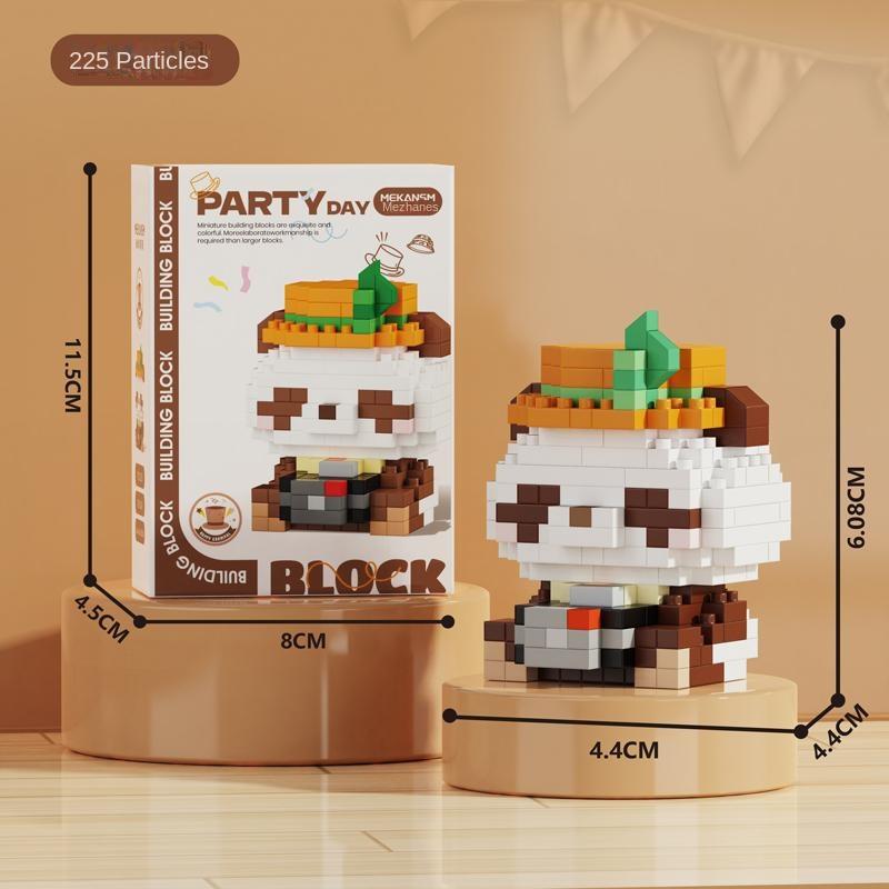 Строительные блоки из микро-бриллиантов с животными для вечеринок, креативные развивающие игрушки для девочек, подарки для детей 6/7/8/10 лет