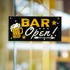 Multi-color Beer Pattern Useful Long Lasting Rectangle Bar Hanging Wooden Plaque Bar Hanging Sign