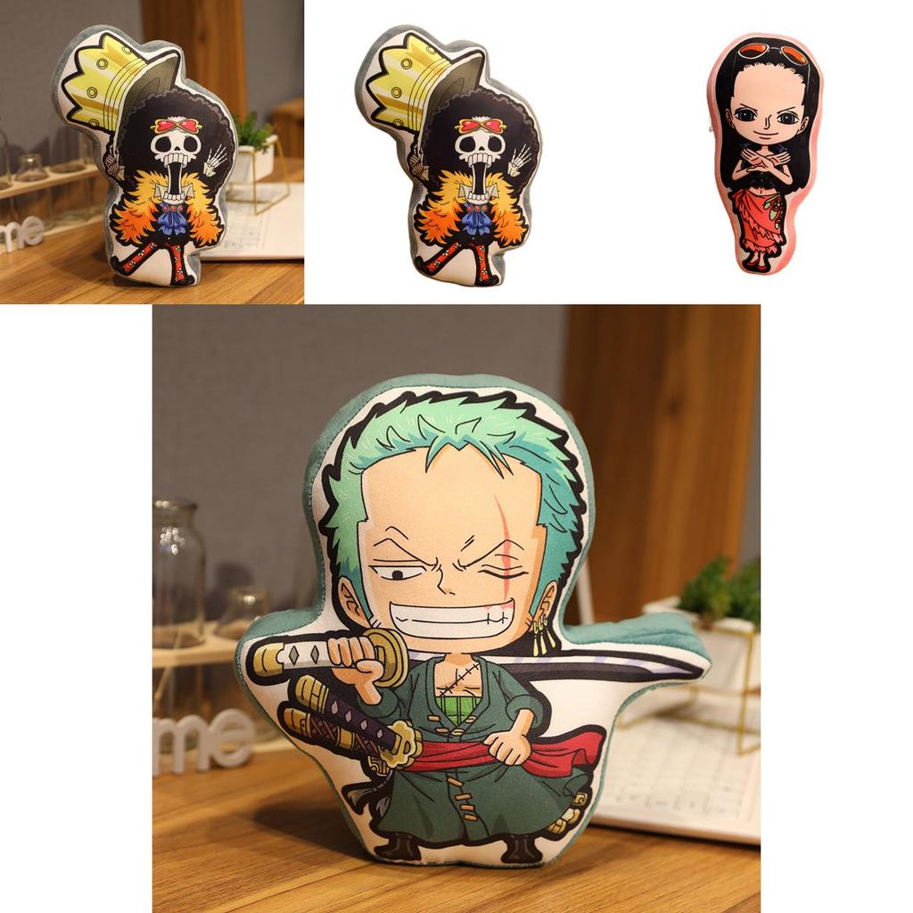 Adorable One Piece Pirate Plush Cushion Luffy Zoro Sanji Chopper Usopp Robin Brook Characters)