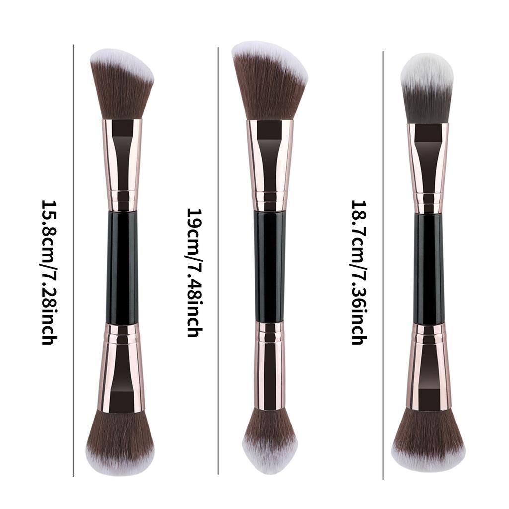 Single double head makeup brush, foundation brush, soft hair trimming brush, loose powder brush, flame brush, multi-functional beauty tool