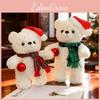 Polar Bear Plush Toy With Scarf And Hat Decor For Childrens Gift Christmas