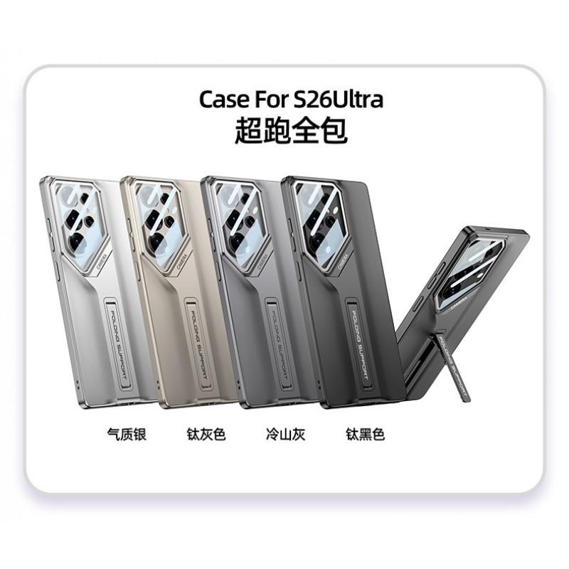 Ультратонкий магнитный чехол для телефона со встроенной подставкой для Galaxy S26 Ultra S25 Вырез под камеру Защитная крышка