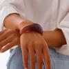 Smudging Acrylic Open Bangle Bohemian Retro  Hand Ring Simple Irregular Wide Bracelet  Decoration
