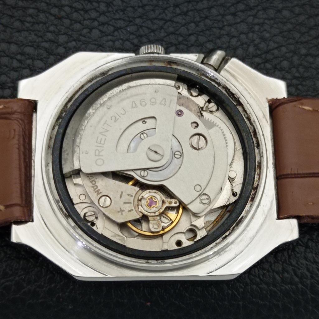 Orient КРИСТАЛЛ АВТОМАТИЧЕСКИЕ ЯПОНИЯ 46941 МУЖСКИЕ ВИНТАЖНЫЕ ЧАСЫ С БЕЖЕВЫМ ЦИФЕРБЛАТОМ a704827-1
