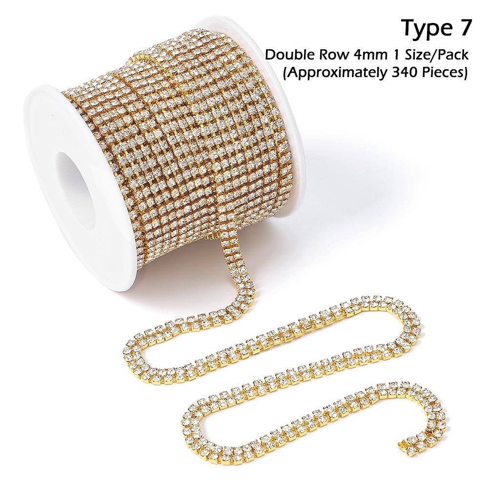 Золотисто-серебристая кисточка AB плотная цепочка со стразами плотная цепочка с когтями блестящие украшения цепочка со стразами блестящая отделка аппликация