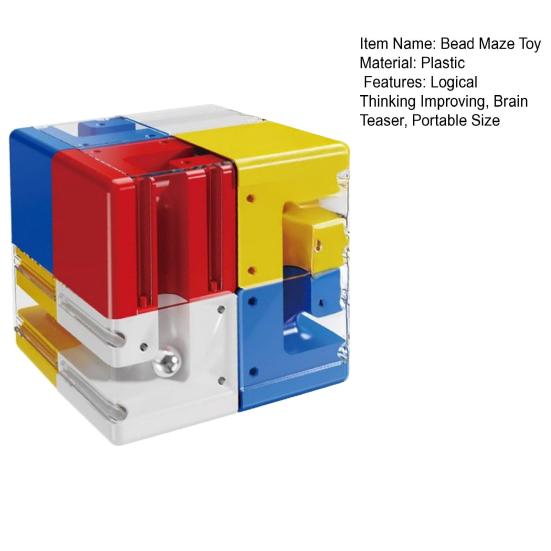 3D Пазл Лабиринт Шарик Снятие Стресса Головоломка Ручной Катящийся Шарик Лабиринт Кубик Пространственное Восприятие Тренировка Логического Мышления Игра-Вызов Лабиринт с Бусинами