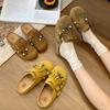 Fashion Retro 2025 New Platform Baotou Lazy Flat Comfortable Bohemian Ethnic Slippers