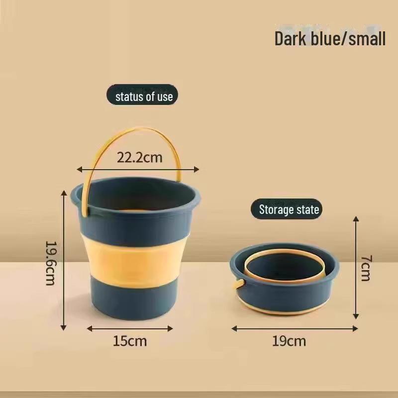 Переносное складное ведро для ванны для ног - утолщенное, бытовое, пластиковое, для рыбалки или использования в общежитии