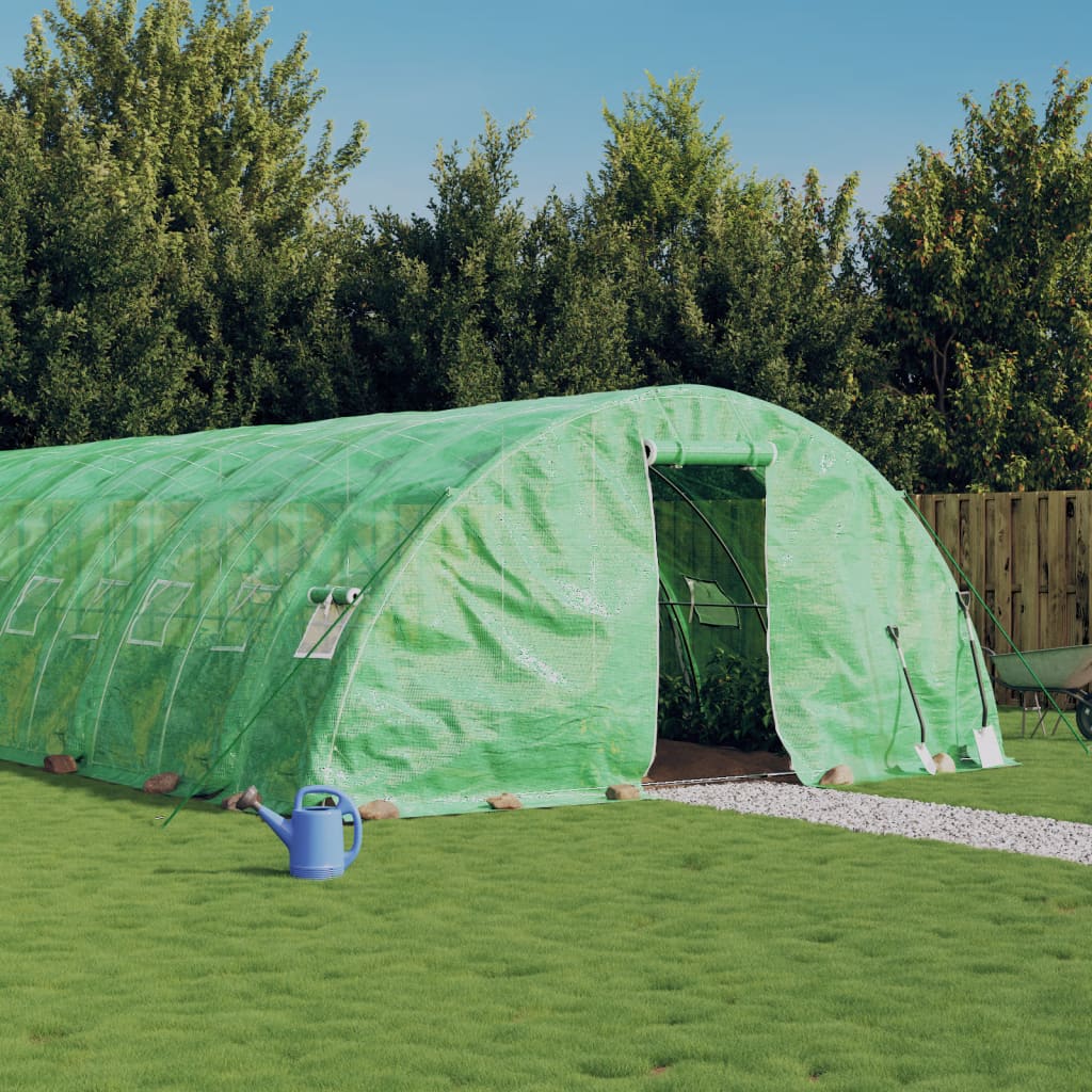 Vidaxl Szklarnia Ze Stalową Ramą, Zielona, 50 M², 10X5X2,3 M