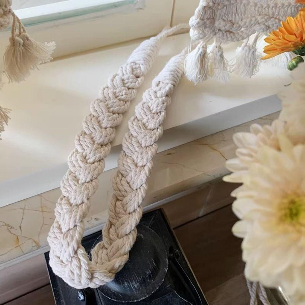 Twisted Woven Cotton Rope Tieback Curtain Accessories Suitable for Living Room and Bedroom
