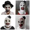 Hot Sale Scary Terrifier 3 Cosplay Mask Halloween Art The Clown Bloody Latex Soft Props Party Adults Terrifier Costume Masks