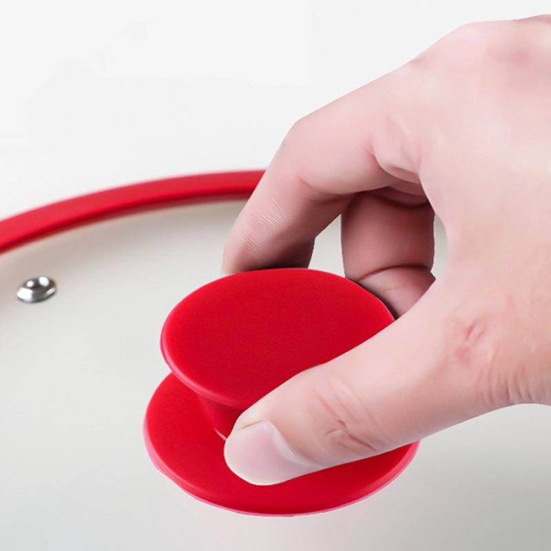 1 шт. Ручка для крышки кастрюли Силиконовая Универсальная Черная Красная Серая Замена ручки для кастрюли Кухонная посуда Ручки для крышки сковороды Кухня