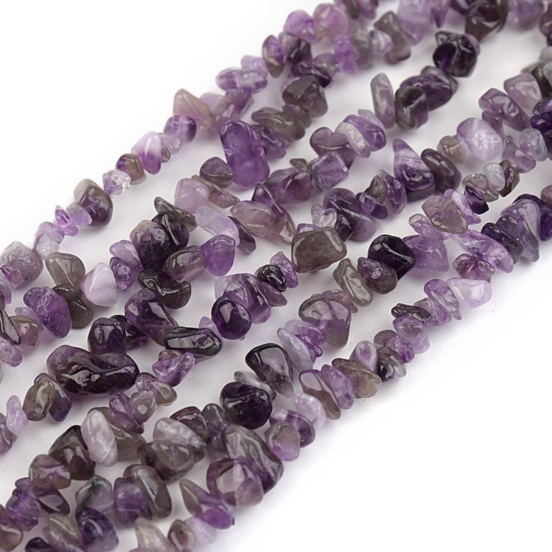 Natural Stone Beads Irregular Crystal Aquamarines Amethysts Gravel Chips Beads For Jewelry Making DIY Bracelet Necklace Accessor