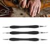 3pcs Strong Durable Leather Press Tools Leather Carving Tools  Leather Pattern Working