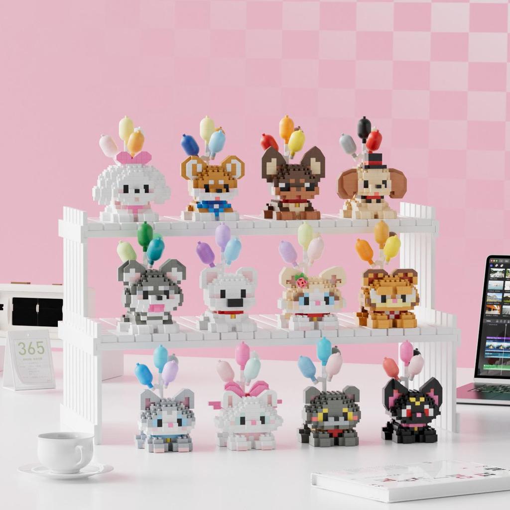 Совместимые конструкторы LEGO Животные: Набор Хаски и рыжий кот - Развивающая игрушка в подарок для мальчиков и девочек