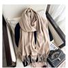 Imitation Cashmere Solid Color Fashion Decorative Warm Scarf Student Middle and Long Shawl Female