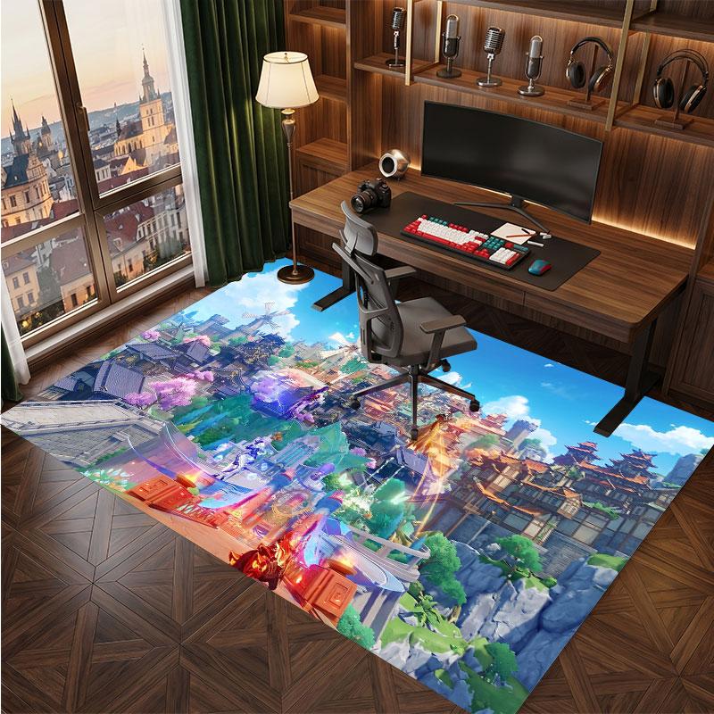 Genshin Impact Rug Soft Thick Non Slip Floor Carpet for Bedroom Living Room Home Decor