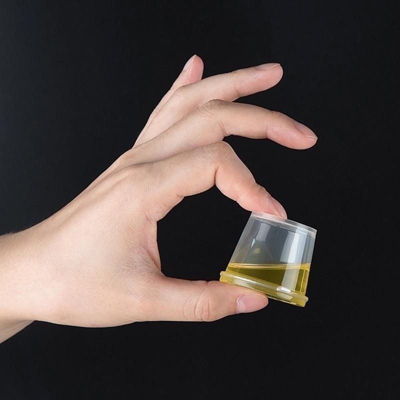 5 шт./10/20 шт., 25 мл, маленькие пластиковые стаканчики для соуса, контейнеры для хранения пищевых продуктов, прозрачные коробки + крышки