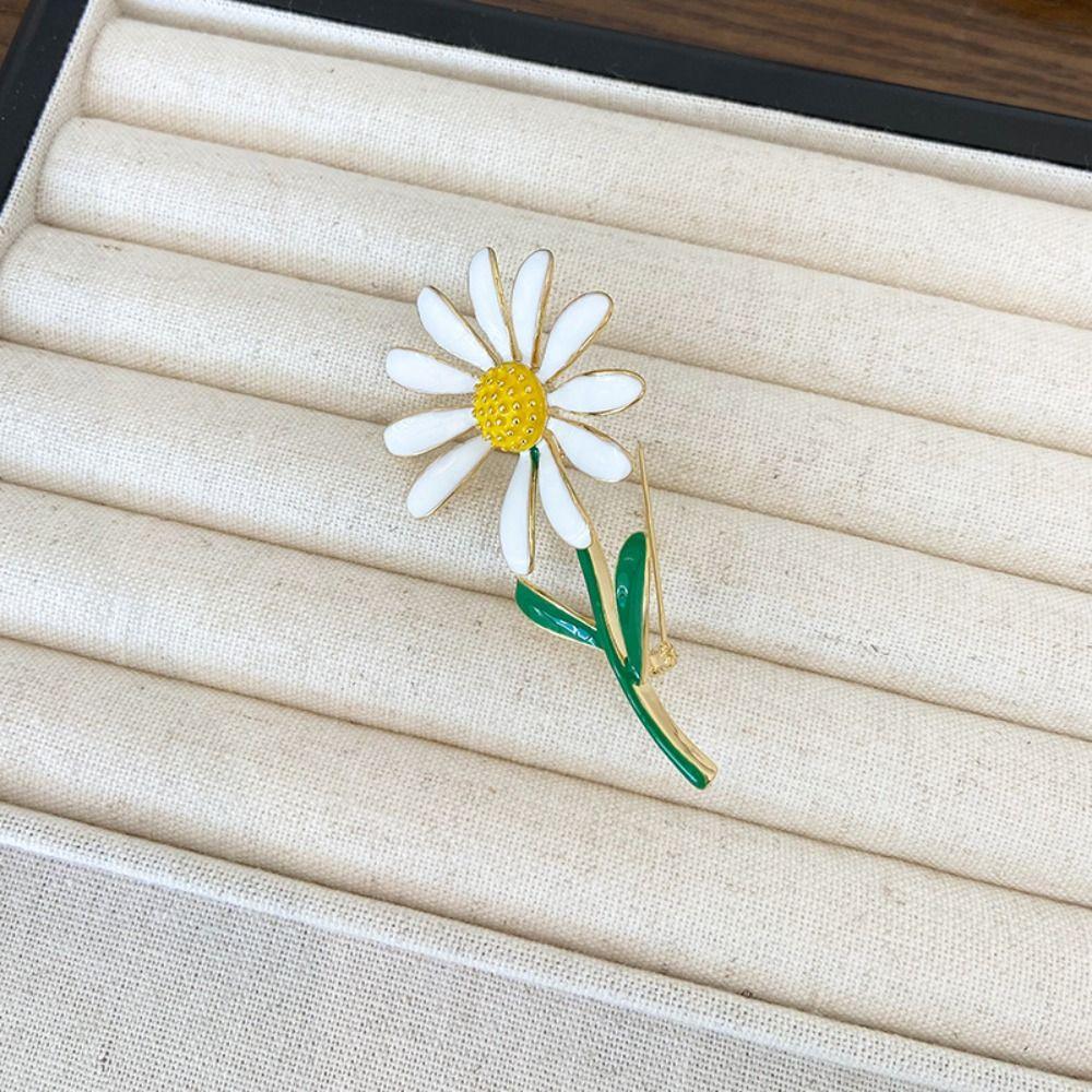 Брошь в виде ромашки в корейском стиле для воротника костюма в виде ромашки, индивидуальная брошь в том же стиле для женщин GD