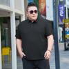Летняя рубашка-поло большого размера для мужчин - Свободная рабочая рубашка с коротким рукавом и воротником