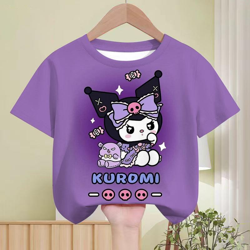 Sanrio Kulomi Children's T-shirt My melody cartoon cute print versatile summer breathable short sleeve top wholesale