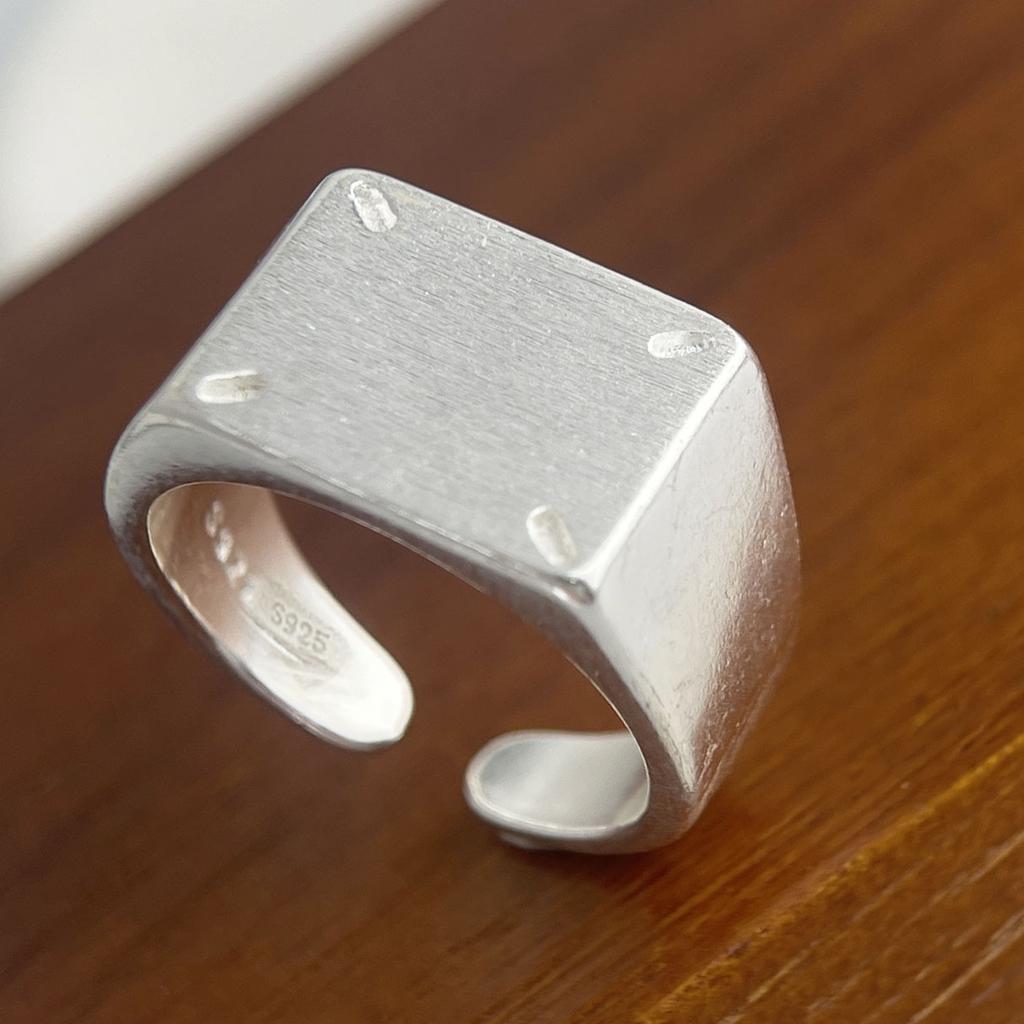 Xiaomi 925 Sterling Silver Rings for Women Couple Minimalist Handmade Simple Square Shinning Ring Fine Jewelry Gift Prevent Allergy
