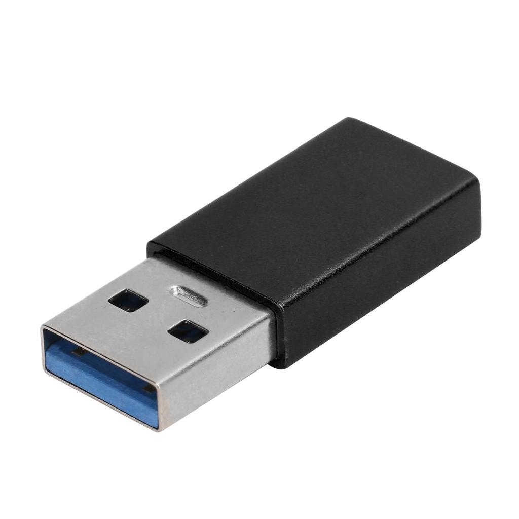 Переходник-конвертер TypeC гнездо на USB3.0 штекер USB быстрая зарядка компьютерные аксессуары(черный )