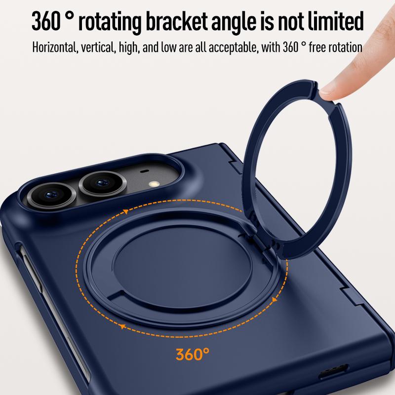 For Ultra Case Skin-Friendly Magnetic Rotating Bracket Hinge With Tempered Film Shockproof Protection Cover Accessories