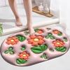 Коврик для ванной комнаты с 3D-диатомовой грязью - впитывающий, быстросохнущий, моющийся, напечатанный коврик для дверей ванной комнаты