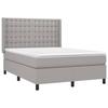 Maison Exclusive - Sommier à lattes de lit matelas LED Gris clair 140x200 cm Tissu