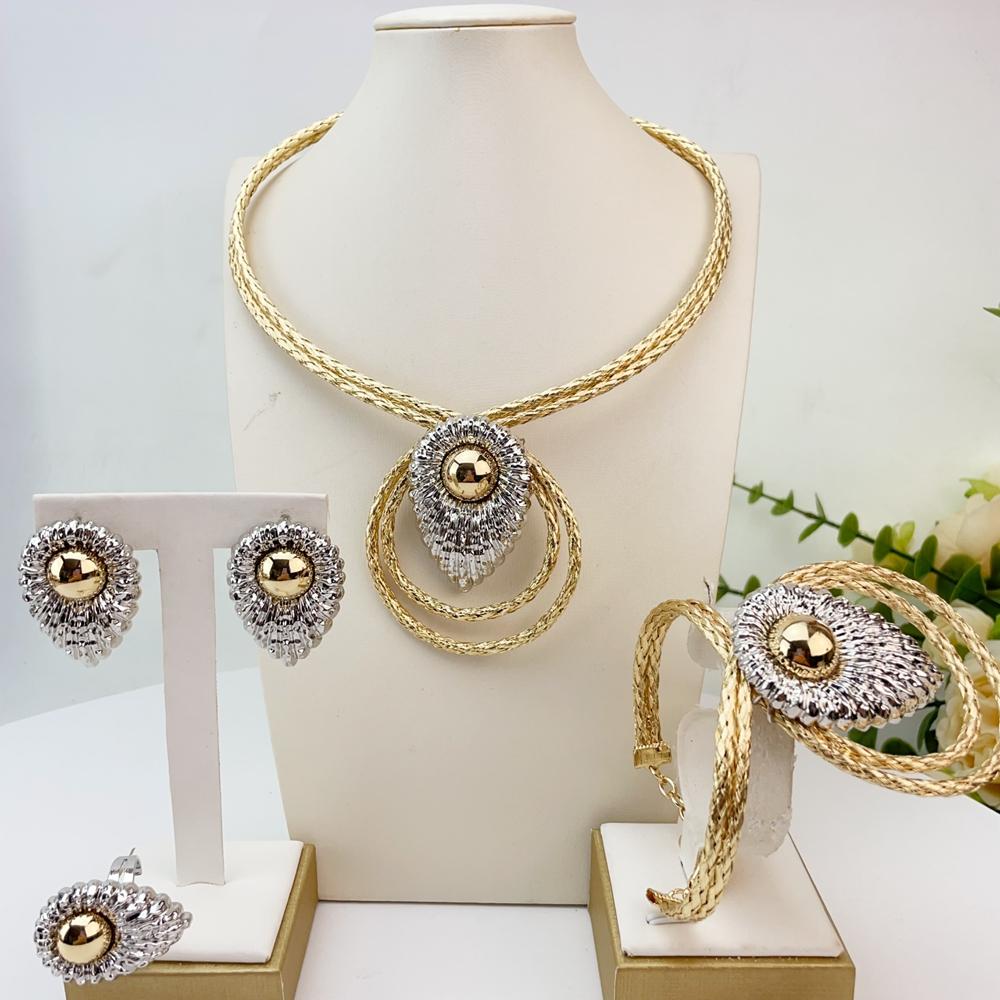 OR29606 Latest Fashion Jewelry Brazilian Jewelry Sets Brass Necklace for Woman