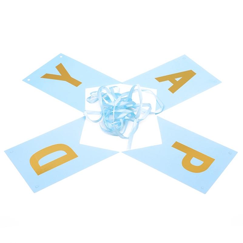 Баннер из цветных флажков "с днем рождения"