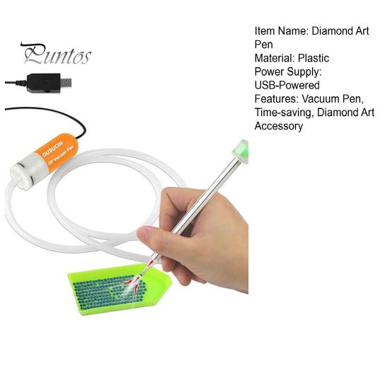 Алмазная ручка-вакуумная ручка для художественного вышивания Diamond Art Pen с питанием от USB, ручка-выщипчик страз без воска с вакуумным присосом для проектов по рукоделию Diamond Art