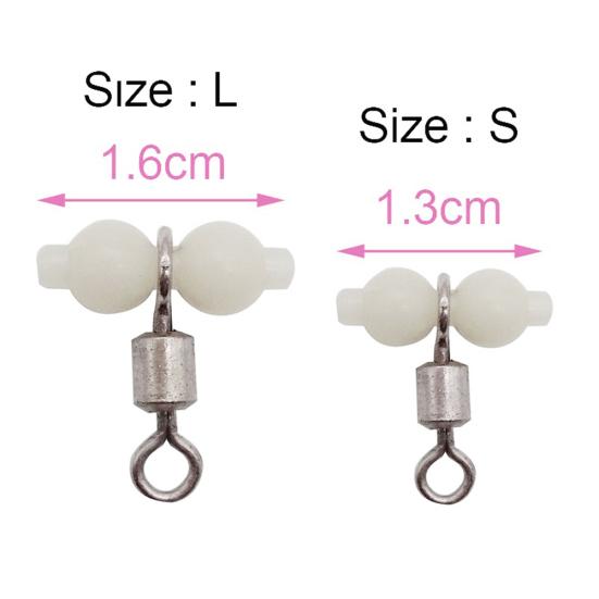 20 шт. светящиеся соединители для рыболовных снастей, трехсторонние вращающиеся вертлюги, аксессуары