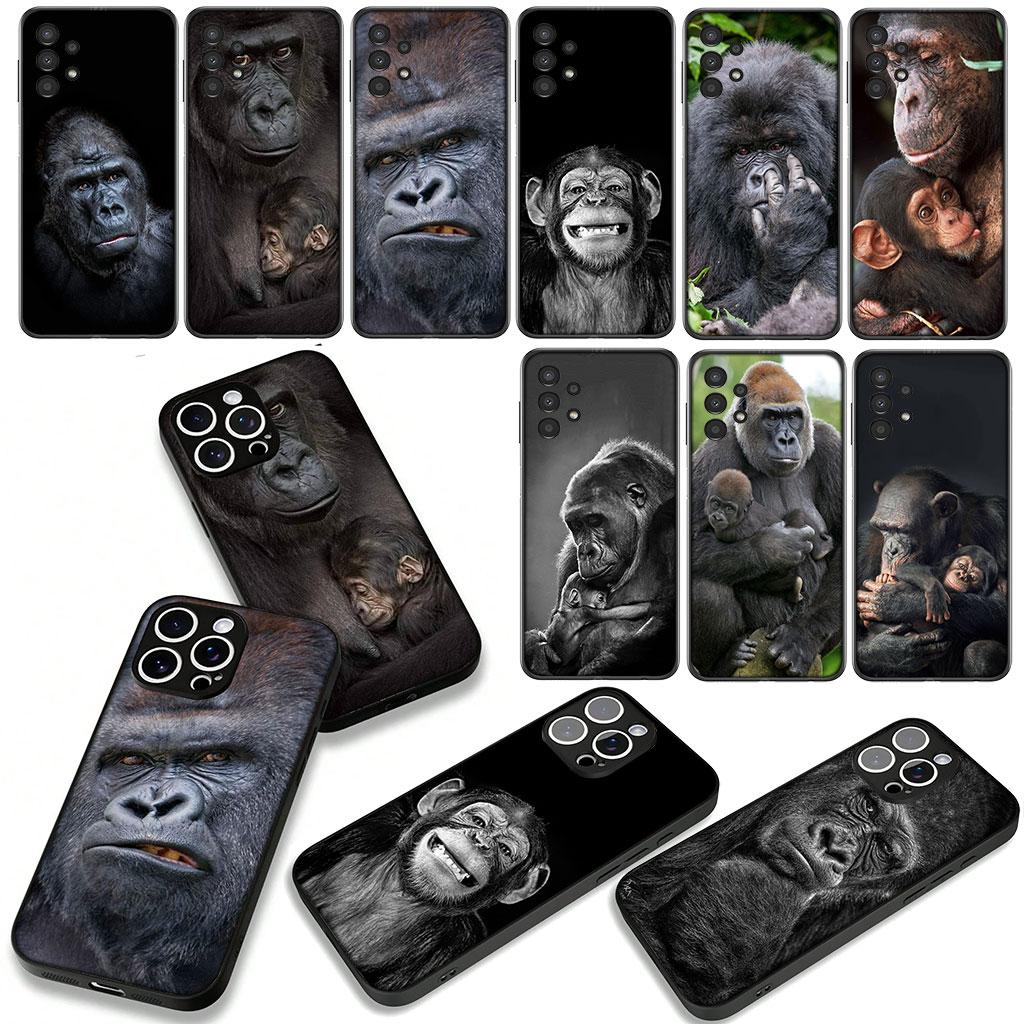 Cover for Xiaomi Redmi Note 14 12 13 ProPlus A4 A3 Pro Plus 12C 13C 14C 5G Phone Case Animal Monkey Gorilla Ape Baby