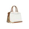 Coach Lillie 32 Classic Monogram Canvas And Smooth Leather Shoulder Crossbody Tote Bag Large Women bags White Brown CA628-IMRFI