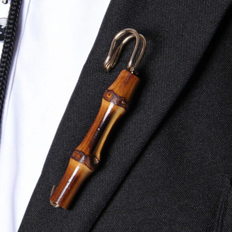 Unisex Fashion Brooch Badge Retro Bamboo Pin Fashion Clothing Decoration Accessories