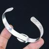 Oval Natural Bronzite 925 Silver Ethnic Trendy Engagement Unique Bangle Bracelet