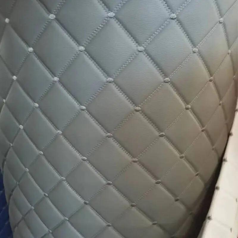 Thick Sponge Quilted Faux Leather Fabric Embroidered Car Interior Material Craft Upholstery Fabric Diamond Argyle Sewing New