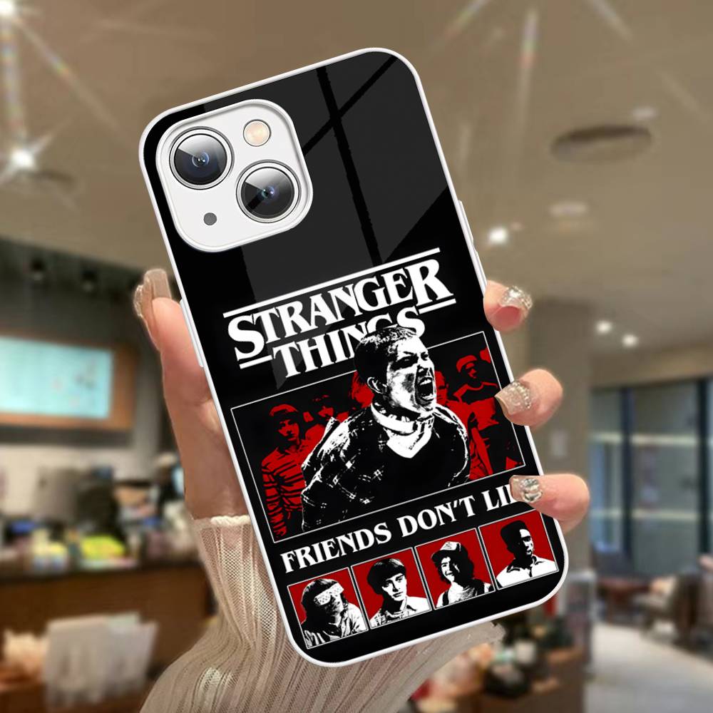 Горячий S-Stranger T-Things Для IPhone 14 13 12 Mini 11 Pro XS Max X XR 14 Plus Закаленное Стекло Чехол