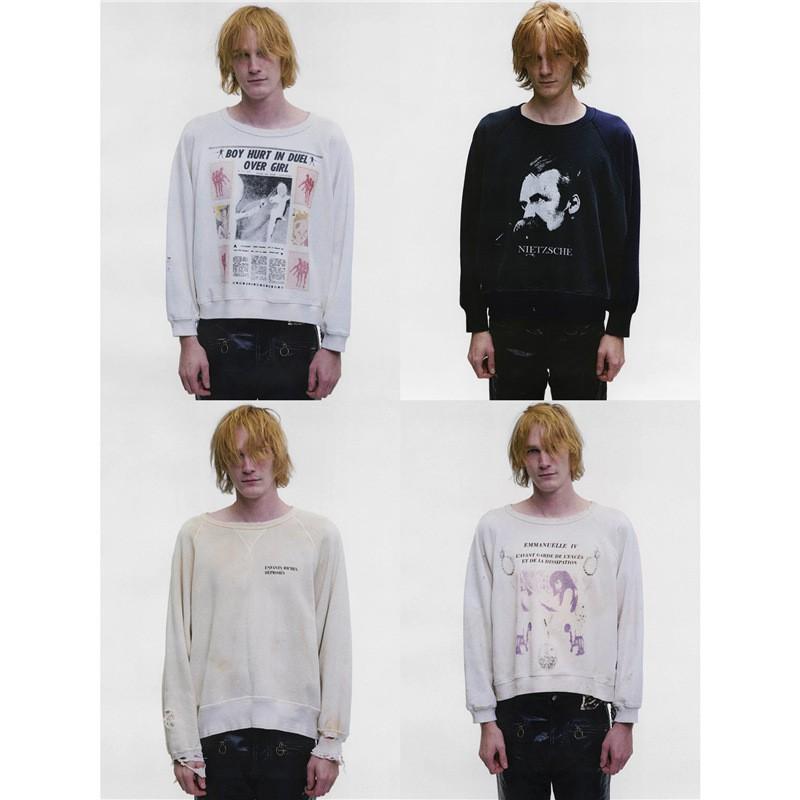 Unisex Oversized Washed Vintage Cotton Sweatshirt Fall Winter Casual Streetwear Pullover