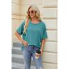 Summer New Women's T-shirt Solid Color Round Neck Loose Short-sleeved T-shirt Tops