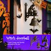 Vintage Witch Doorbell – Iron Halloween Door Hanger Bell With Witch, Outdoor Decorative Bell For Porch, Garden, Front Door, Gothic Witch Decor