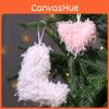 Creative Christmas Tree Socks Heart Shaped Feather Pendant Christmas Decoration For Festive Tree Decor