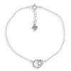 [Q2877] - Silver Bracelet 'Choreography' Circles (rhodium-plated) - 13x8 Mm