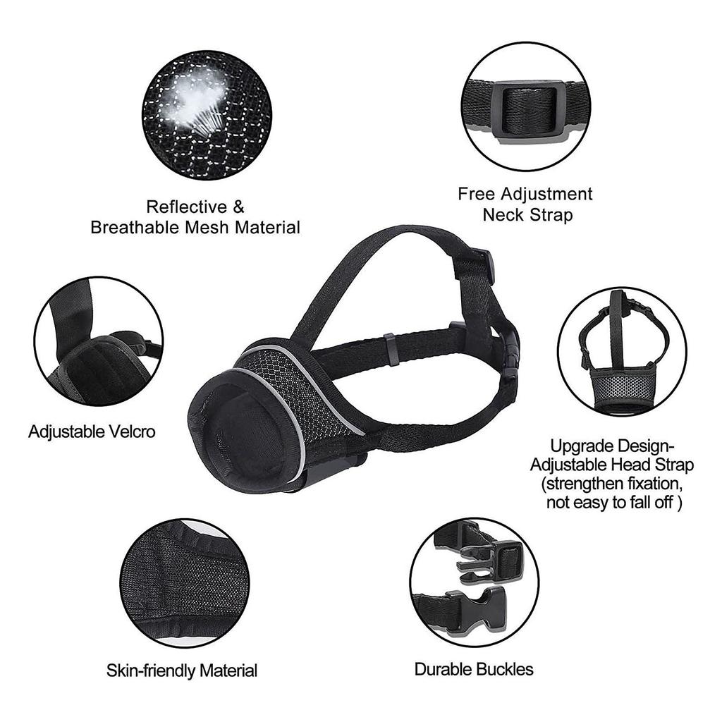 Намордник для собак Маска для собак Устойчив к облизыванию Устойчив к укусам Дышащий Регулируемый намордник для домашних животных Питьевая вода