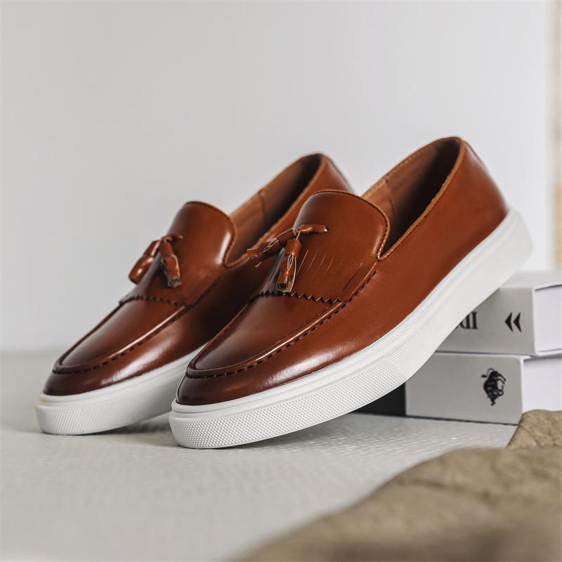 Модная мужская повседневная обувь из кожи ручной работы, удобные мужские слипоны, мужские лоферы для отдыха и ходьбы, новая взрослая обувь для вождения, мягкие мокасины