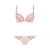 AMOSTYLE BY Triumph Entry Collection Bra Panty Set M019 C65M Push-Up & (Romantic Trim) Women's (Pink)